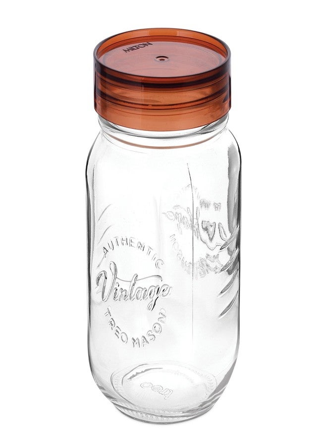 تريو مرطبان زجاجي عتيق من تريو باي ميلتون بغطاء بلاستيكي، سعة 2000 مل، شفاف | مرطبان تخزين | منظم مطبخ | قابل للتعديل | آمن للطعام | شفاف | آمن للاستخدام في الثلاجة | محكم الإغلاق - Image 2